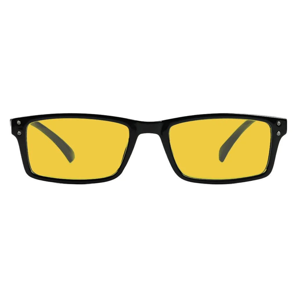 Amber Tinted Patterned Blue Light Blocking Reading Glasses Men