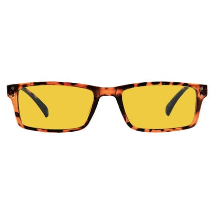 Amber Tinted Patterned Blue Light Blocking Glasses Men