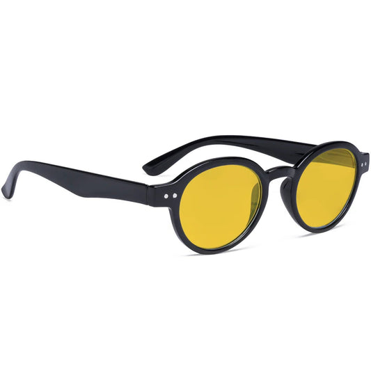 Amber Tinted Blue Light Blocking Reading Glasses for Women Men