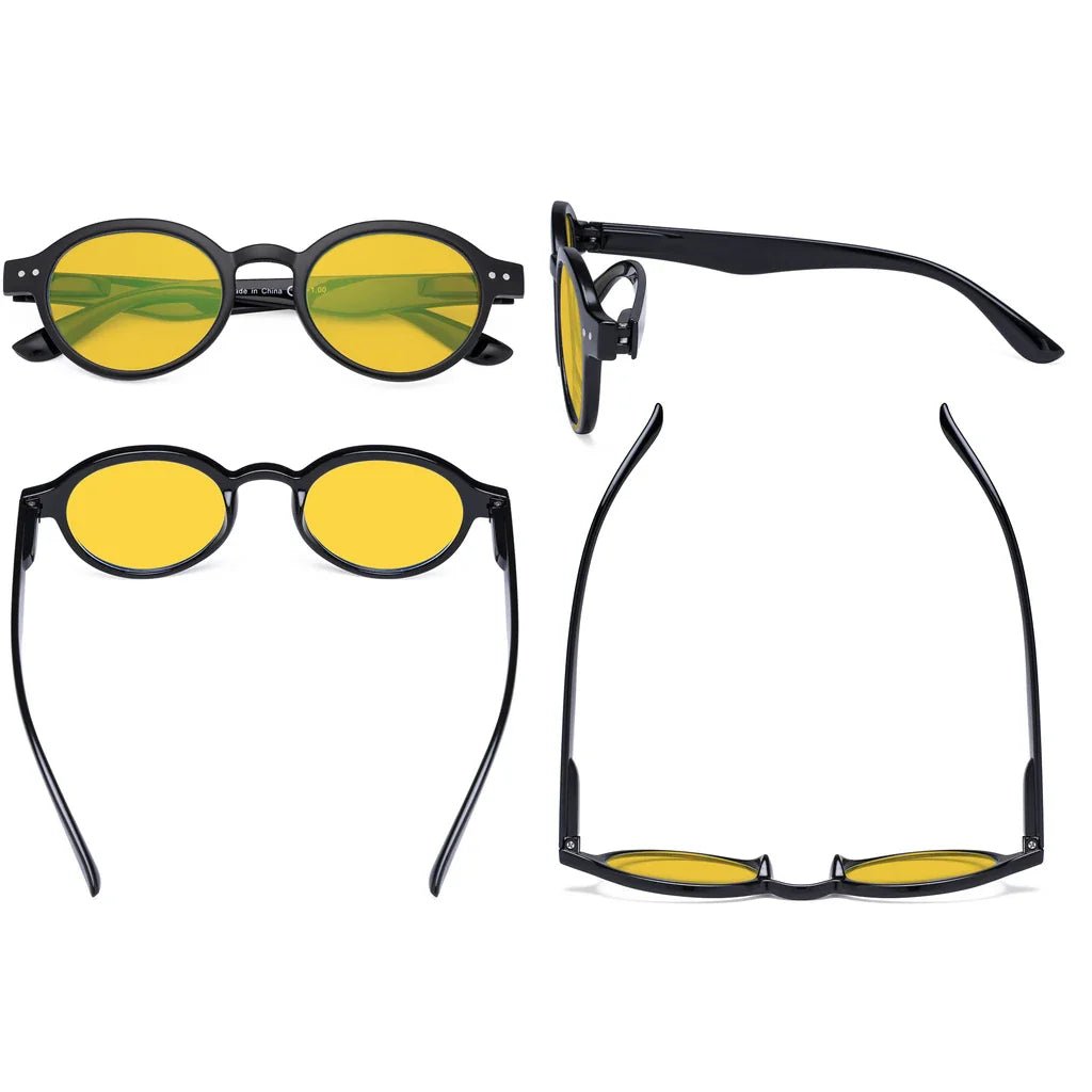 Amber Tinted Blue Light Blocking Glasses for Women Men