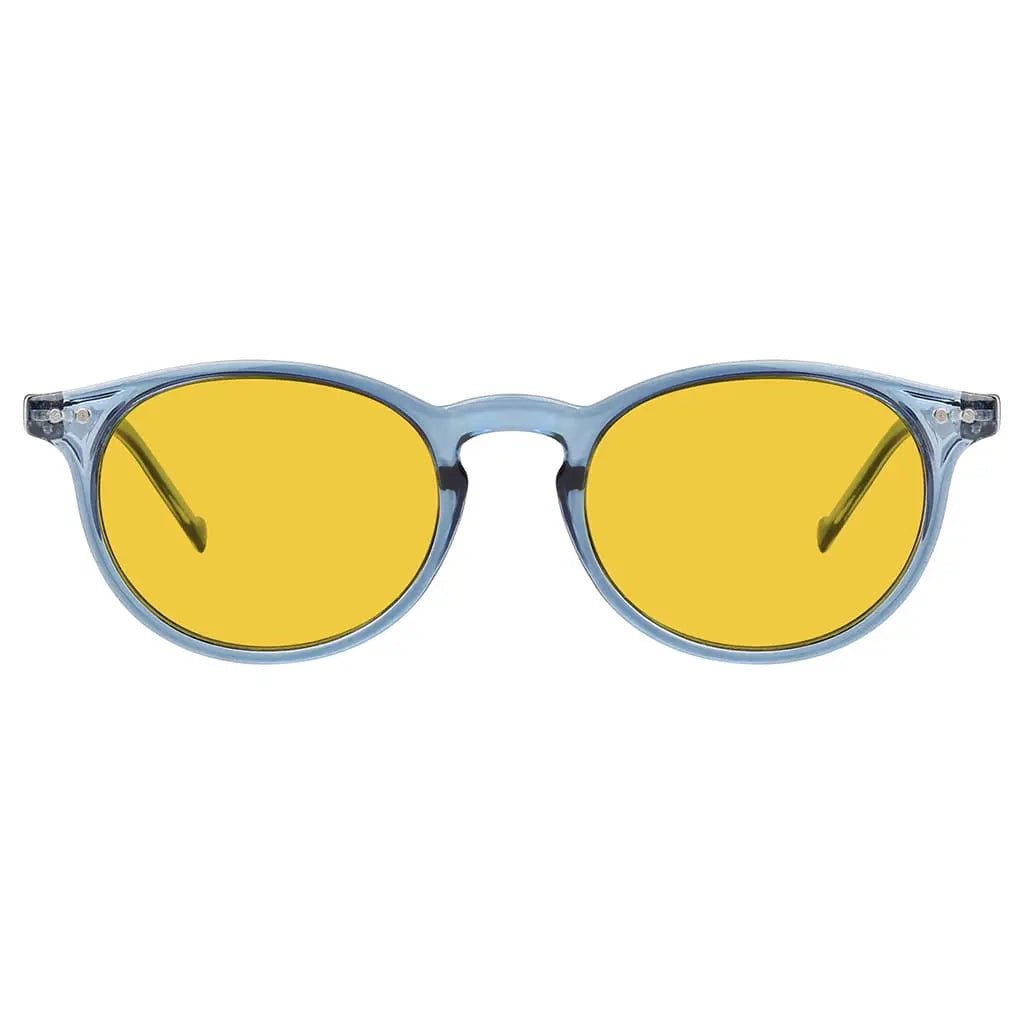 Amber Tinted Round Blue Light Blocking Reading Glasses Women