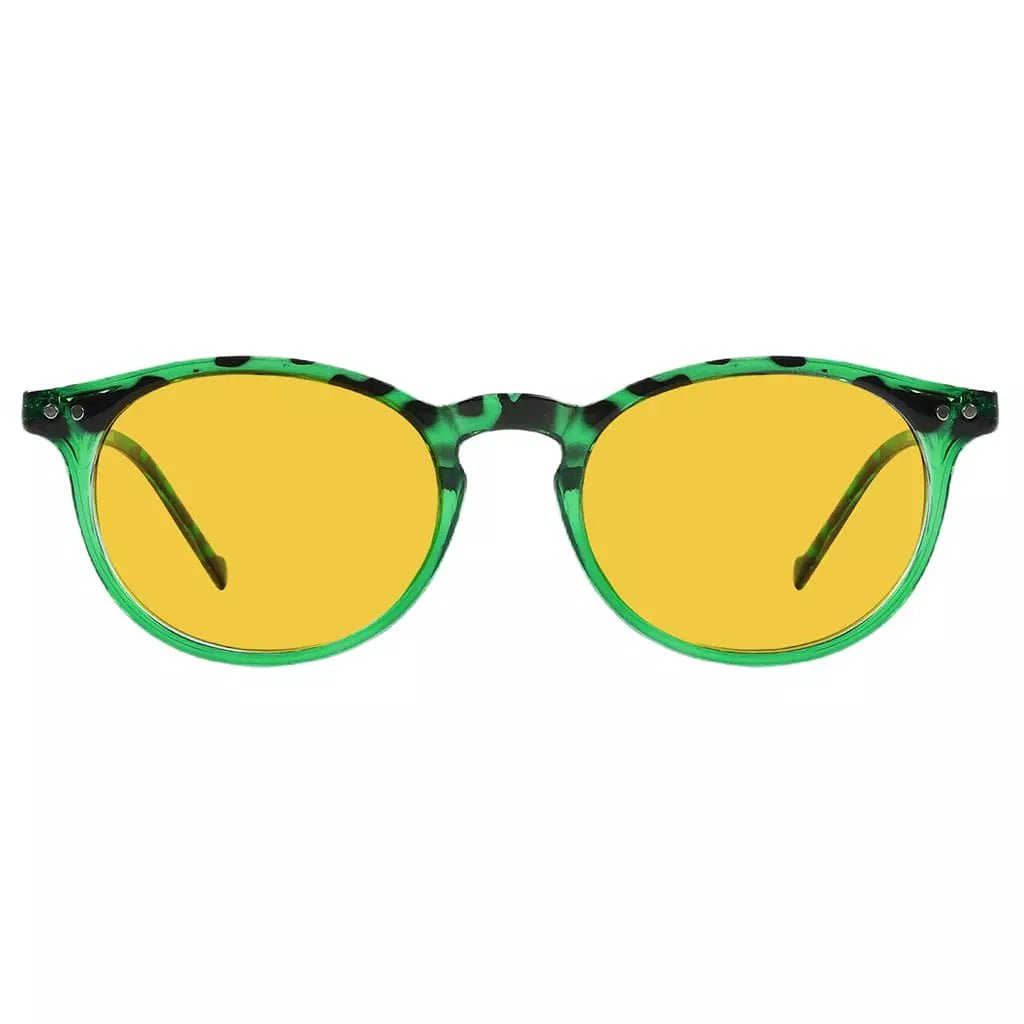 Oval Round Amber Tinted Blue Light Blocking Reading Glasses Women Men