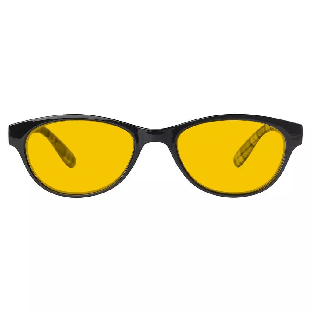 Cat Eye Amber Tinted Patterned Blue Light Blocking Glasses Women
