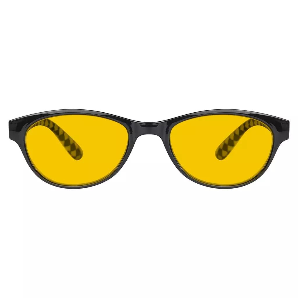 Cat Eye Amber Tinted Patterned Blue Light Blocking Glasses Women