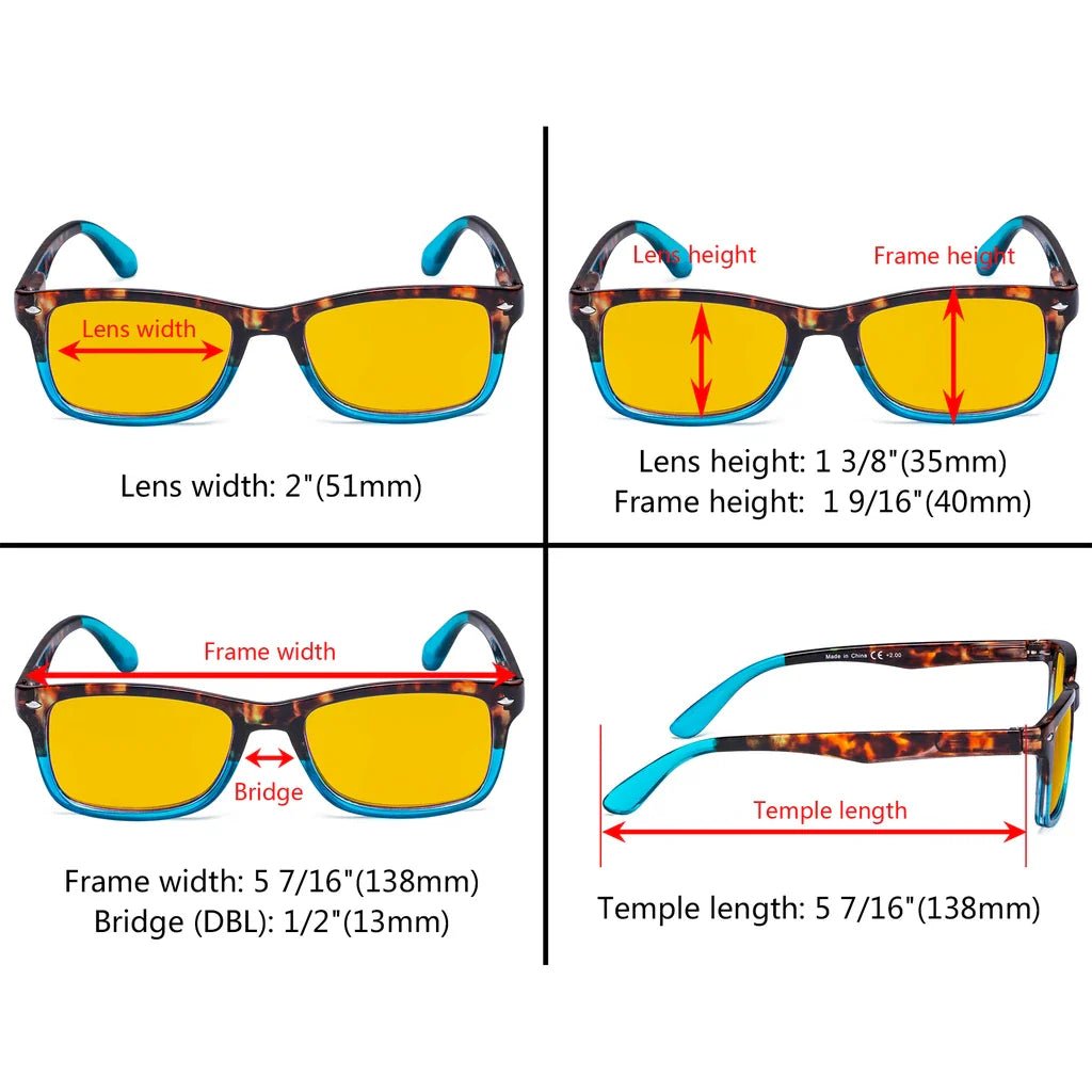Amber Tinted Blue Light Blocking Glasses Women