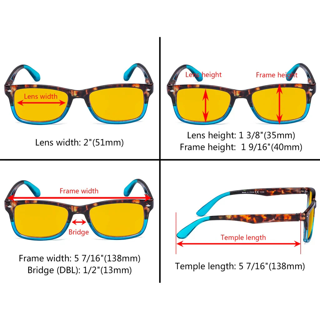 Amber Tinted Blue Light Blocking Glasses Women