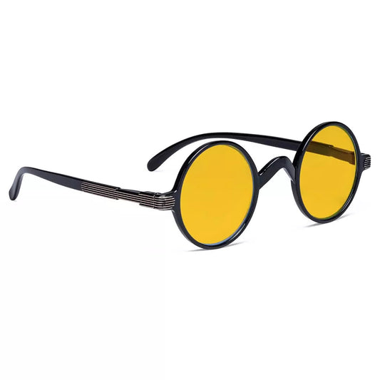 Amber Tinted Round Blue Light Blocking Reading Glasses Women Men