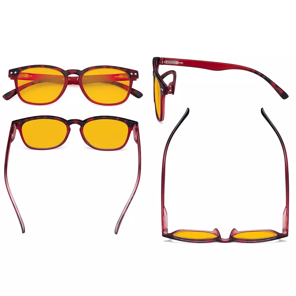 Amber Tinted Blue Light Blocking Glasses Women