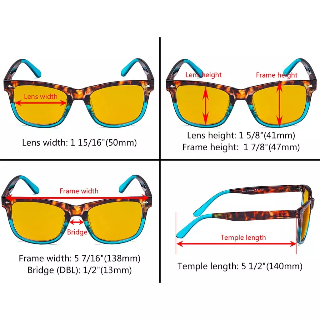Amber Tinted Blue Light Blocking Glasses Women