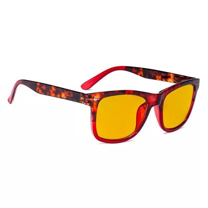 Amber Tinted Blue Light Blocking Reading Glasses Women