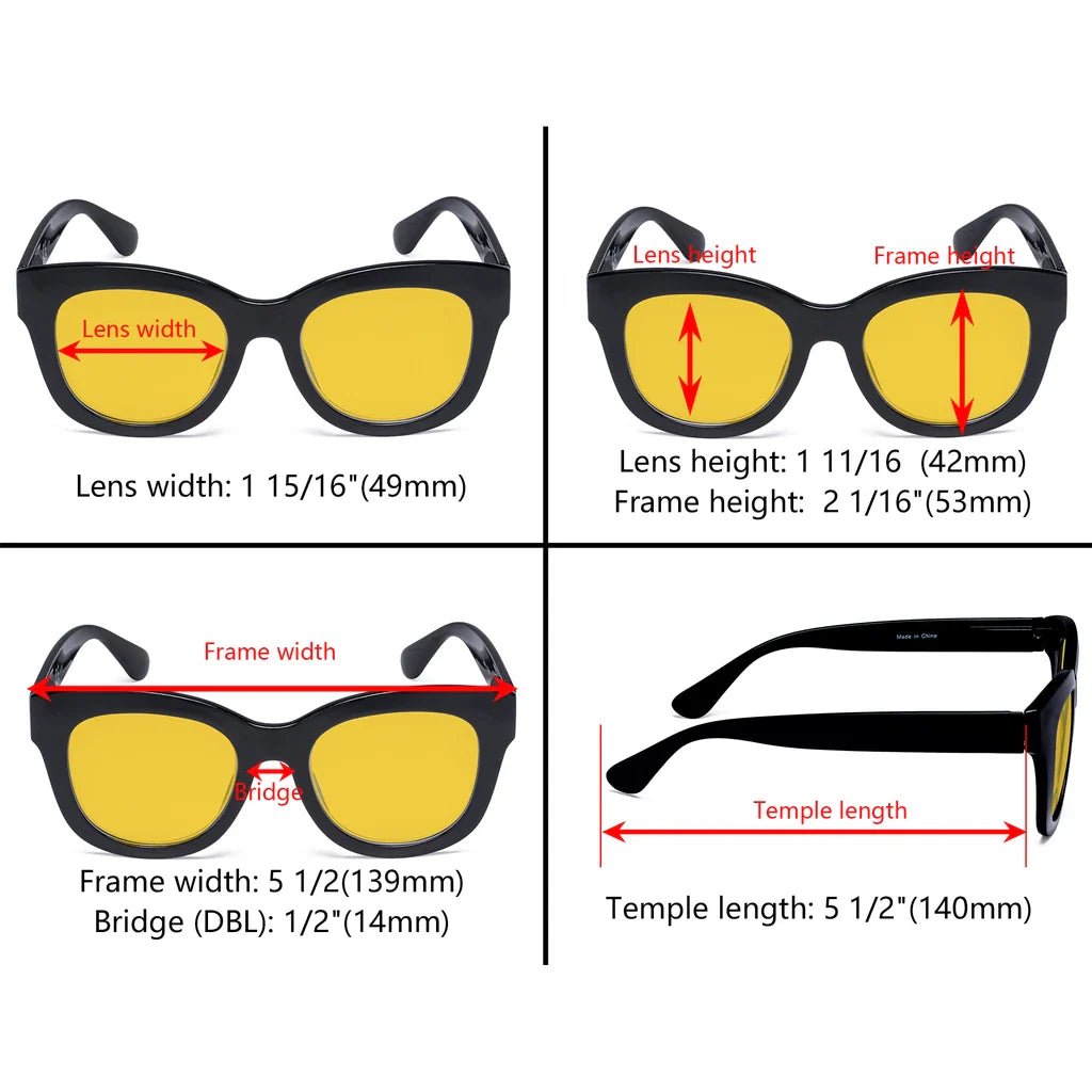 Amber Tinted Blue Light Blocking Reading Glasses Women