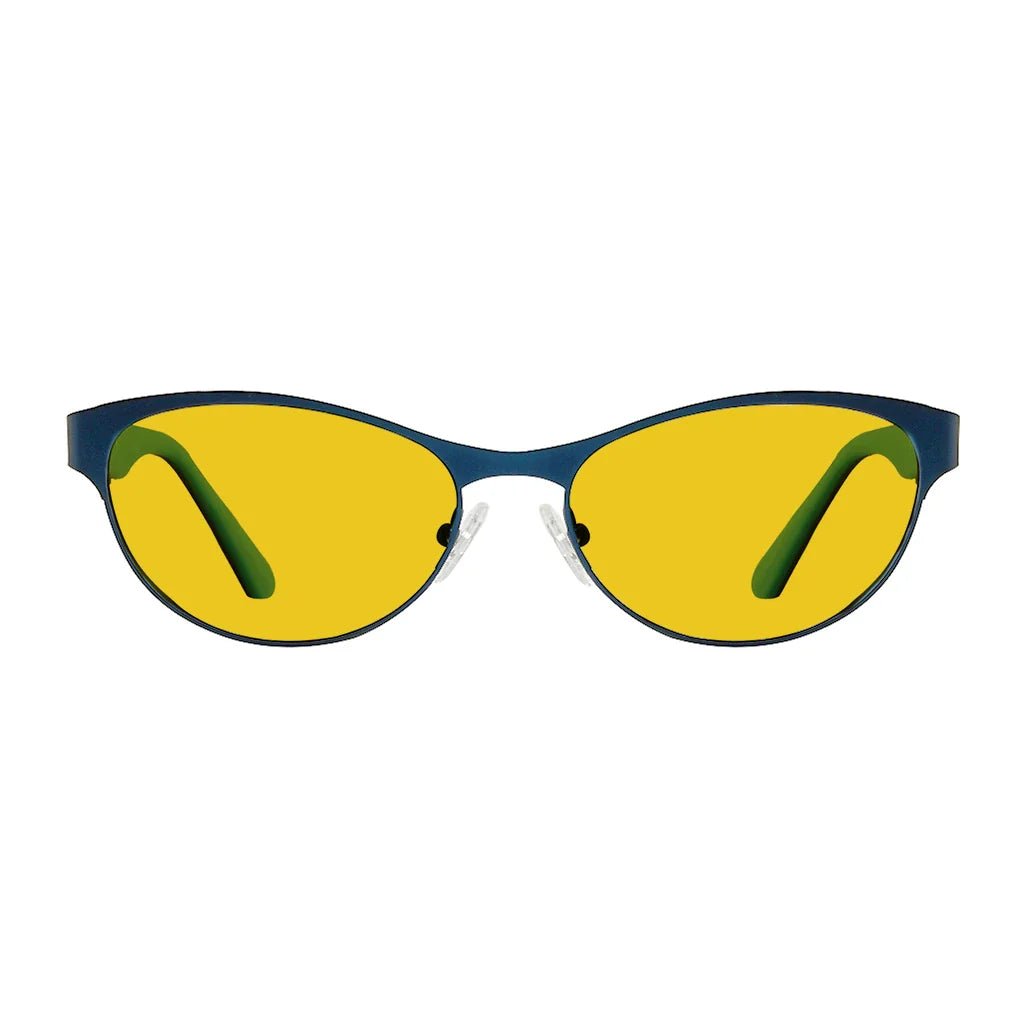 Amber Tinted Patternd Rubber Arms Blue Light Blocking Glasses Men Women