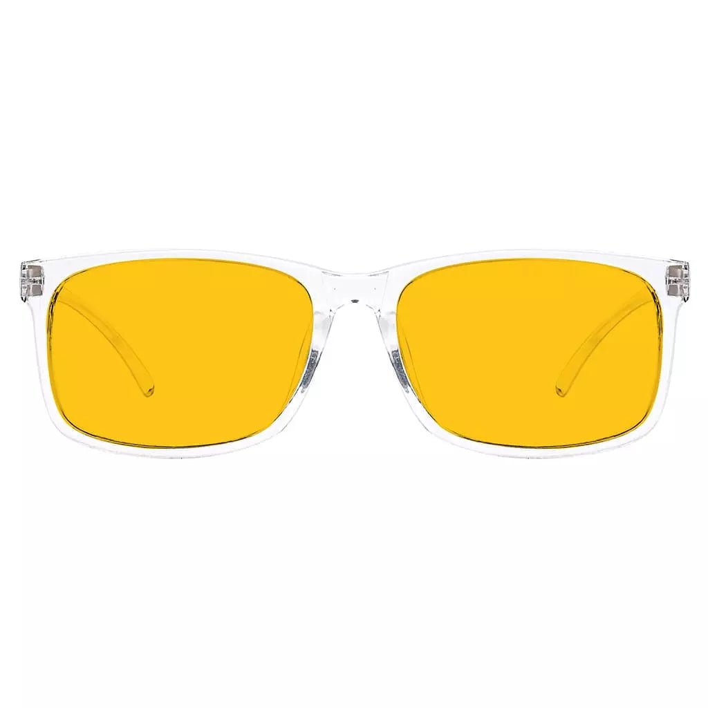 Amber Tinted Two-tone Blue Light Blocking Glasses Women Men