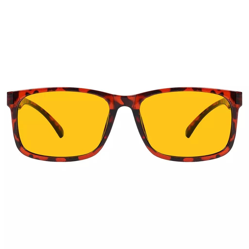 Amber Tinted Two-tone Blue Light Blocking Glasses Women Men