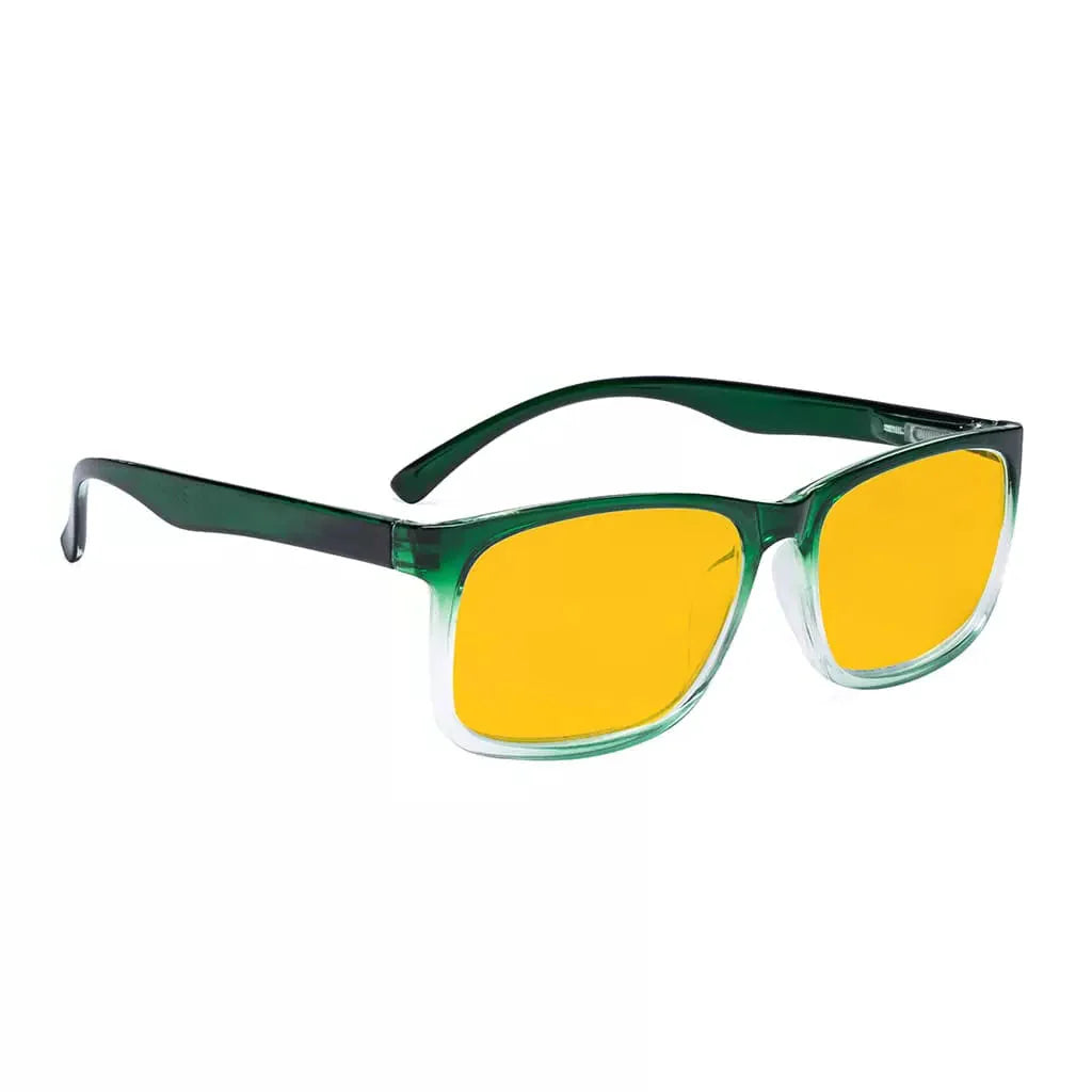 Amber Tinted Two-tone Blue Light Blocking Reading Glasses Women Men