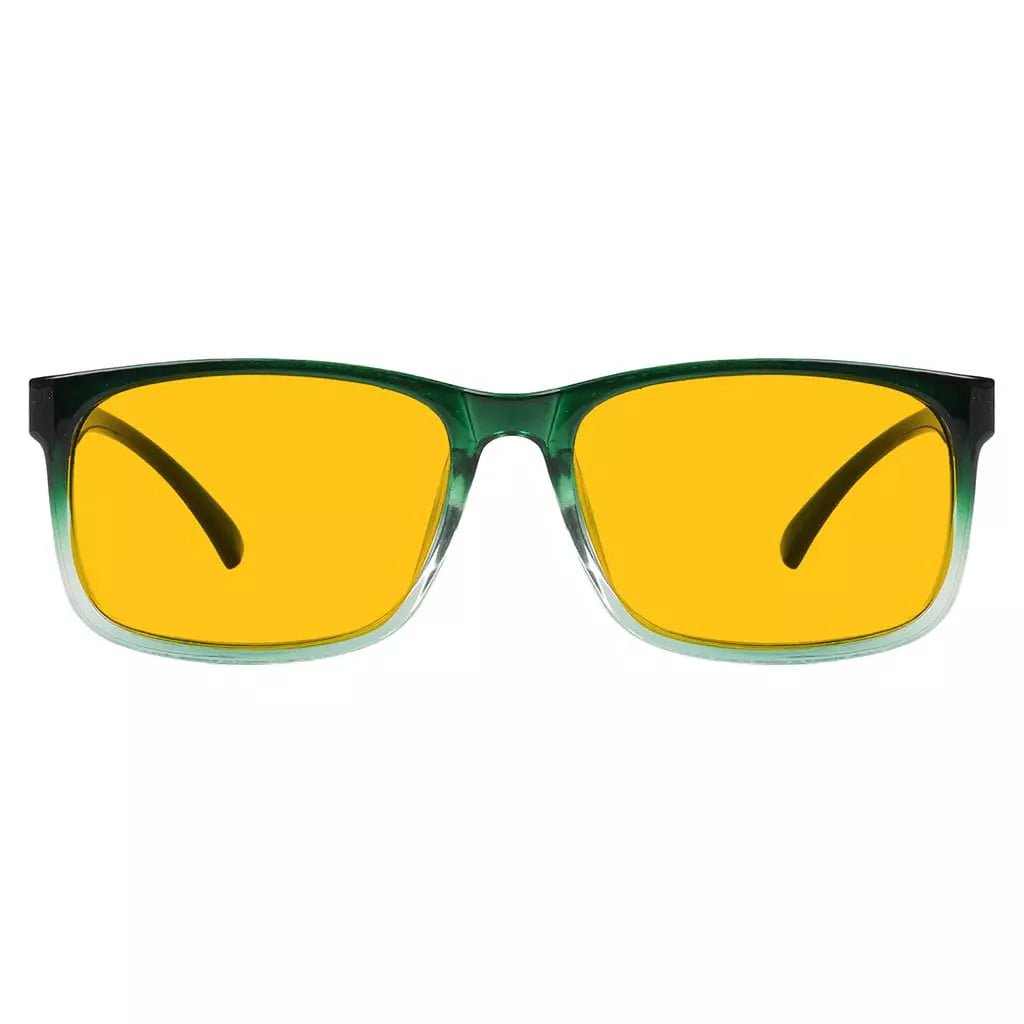 Amber Tinted Two-tone Blue Light Blocking Glasses Women Men