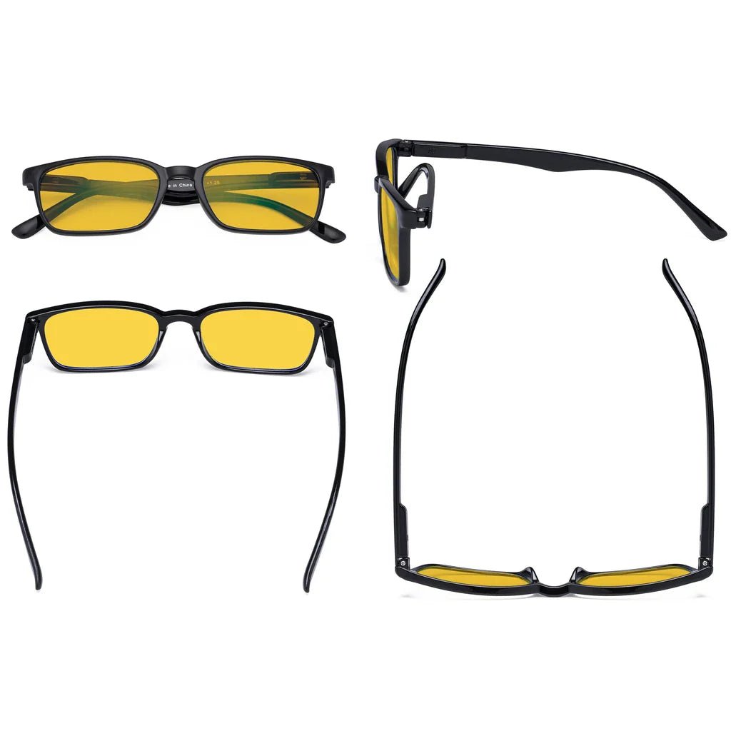 Amber Tinted Blue Light Blocking Glasses Men