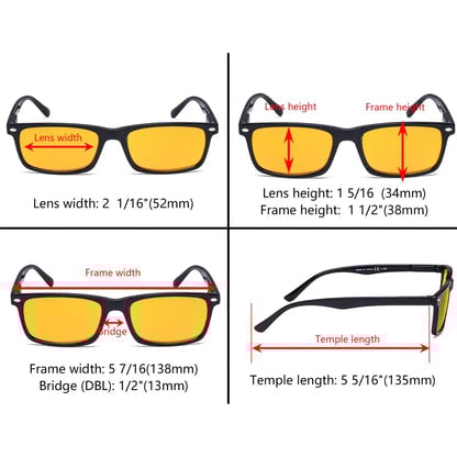 Amber Tinted Blue Light Blocking Glasses Women Men