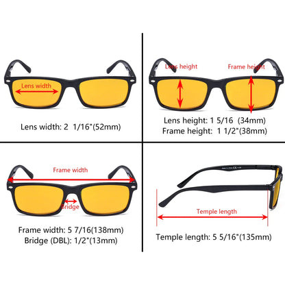 Amber Tinted Blue Light Blocking Glasses Women Men