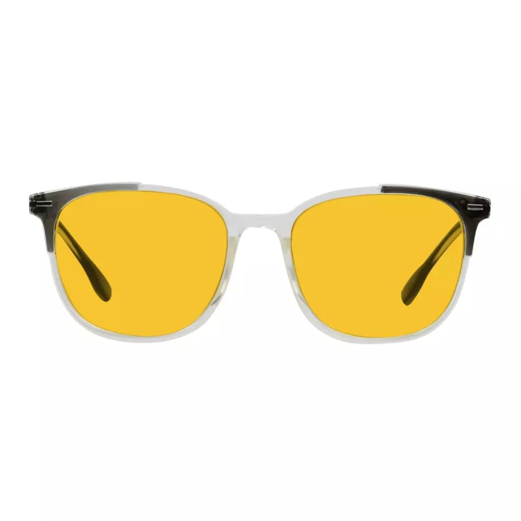 Amber Tinted Two-Tone Blue Light Blocking Reading Glasses Women