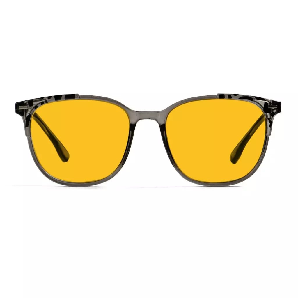 Amber Tinted Tortoise Patterned Blue Light Blocking Reading Glasses Women