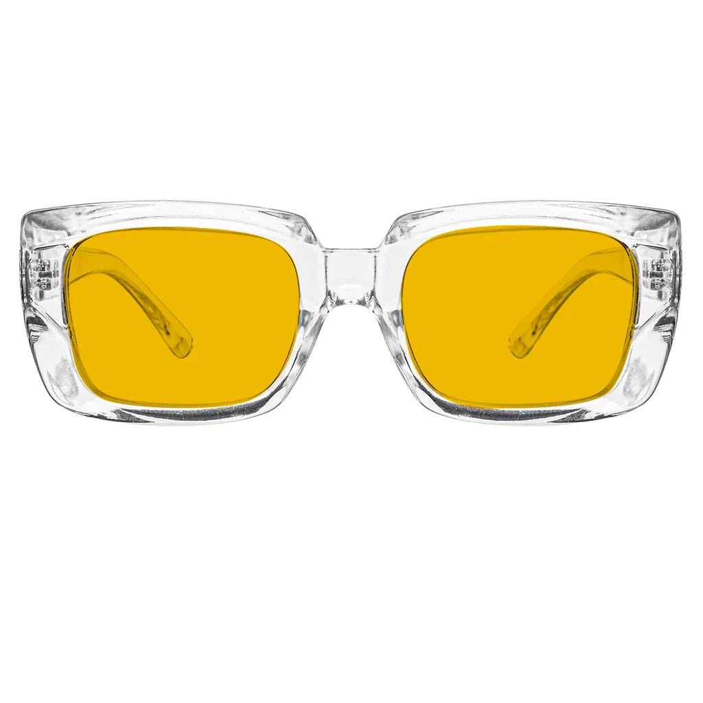 Oversized Square Amber Tinted Blue Light Blocking Reading Glasses Women