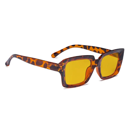 Oversized Square Amber Tinted Blue Light Blocking Reading Glasses Women