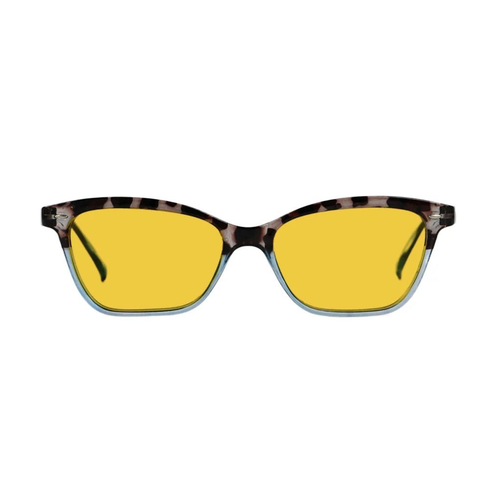 Cat Eye Amber Tinted Blue Light Blocking Glasses Women
