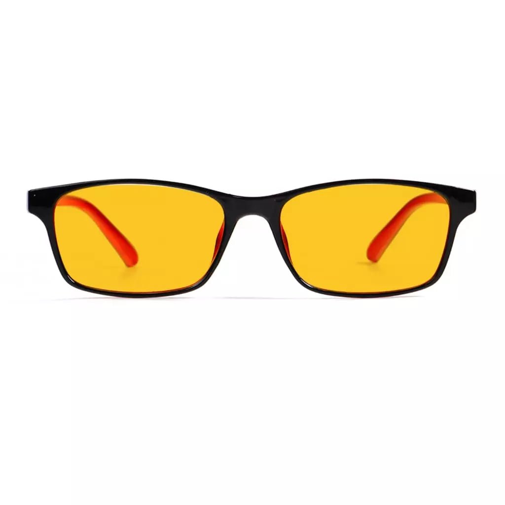 Amber Tinted Wood Pattern Blue Light Blocking Glasses Women Men