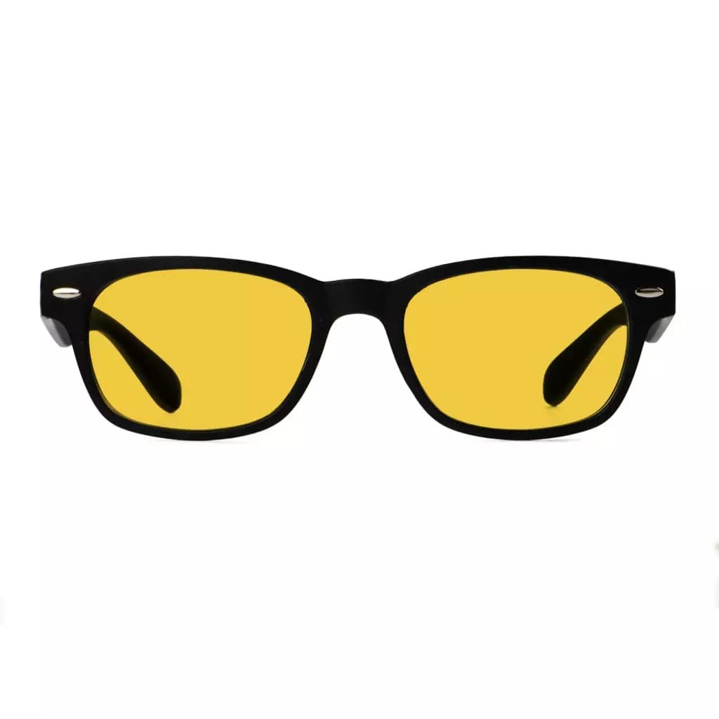 Amber Tinted Two-tone Blue Light Blocking Glasses Women