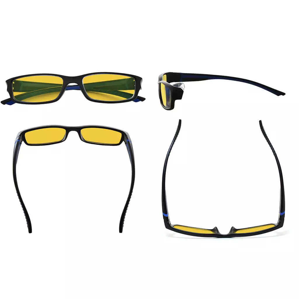 Amber Tinted Blue Light Blocking Glasses Women Men