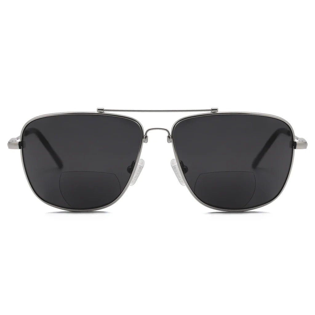 Polarized Bifocal Sunglasses Pilot Wire Rim Women