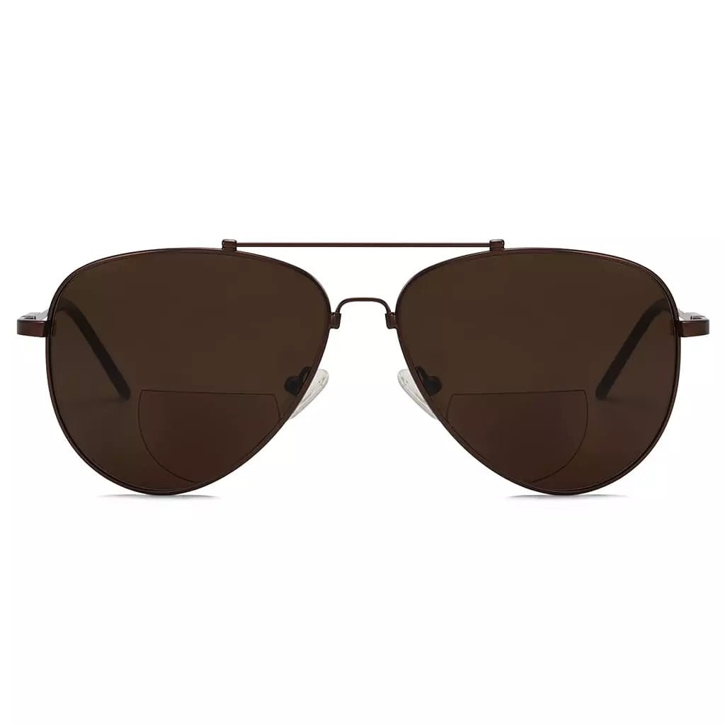 Polarized Bifocal Sunglasses Pilot Wire Rim Women Men