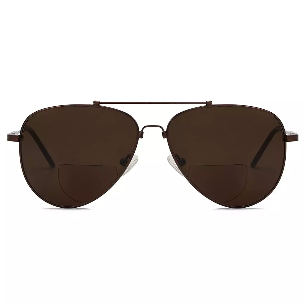 Polarized Bifocal Sunglasses Pilot Wire Rim Women Men