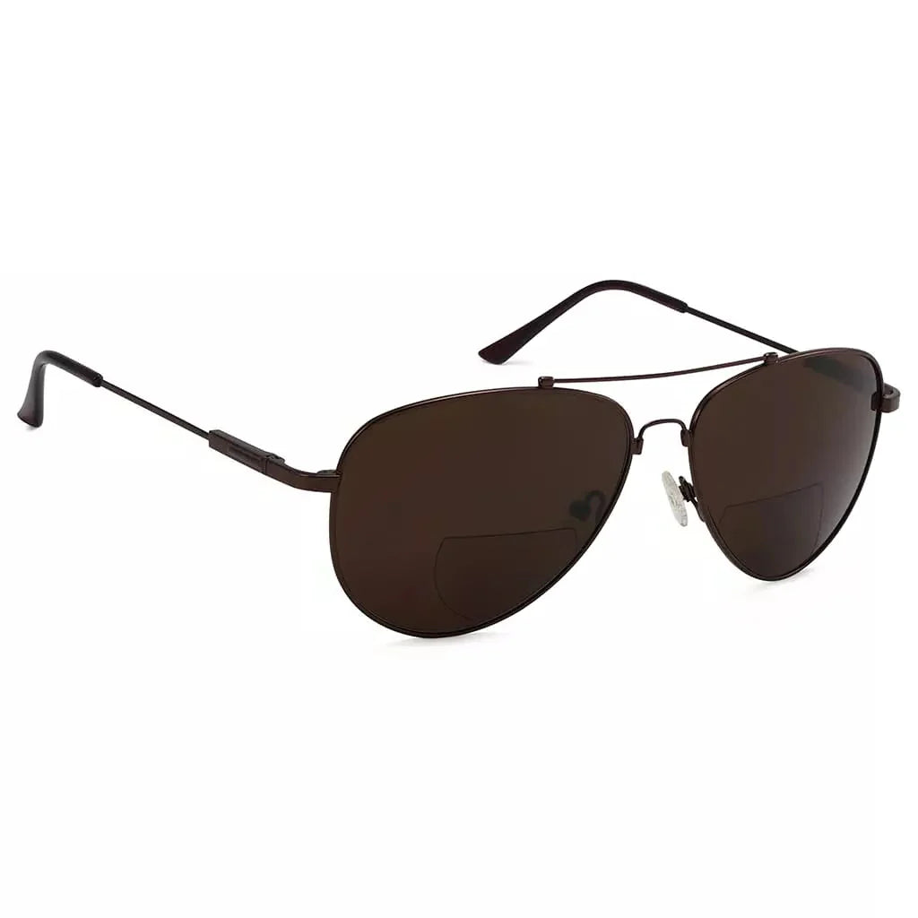Polarized Bifocal Sunglasses Pilot Wire Rim Women Men