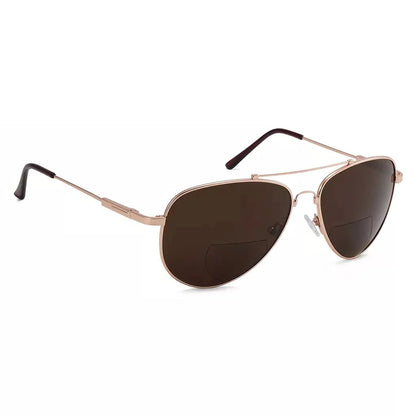 Polarized Bifocal Sunglasses Pilot Wire Rim Women Men