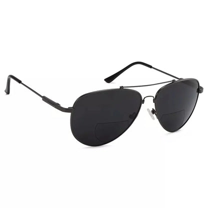Polarized Bifocal Sunglasses Pilot Wire Rim Women Men