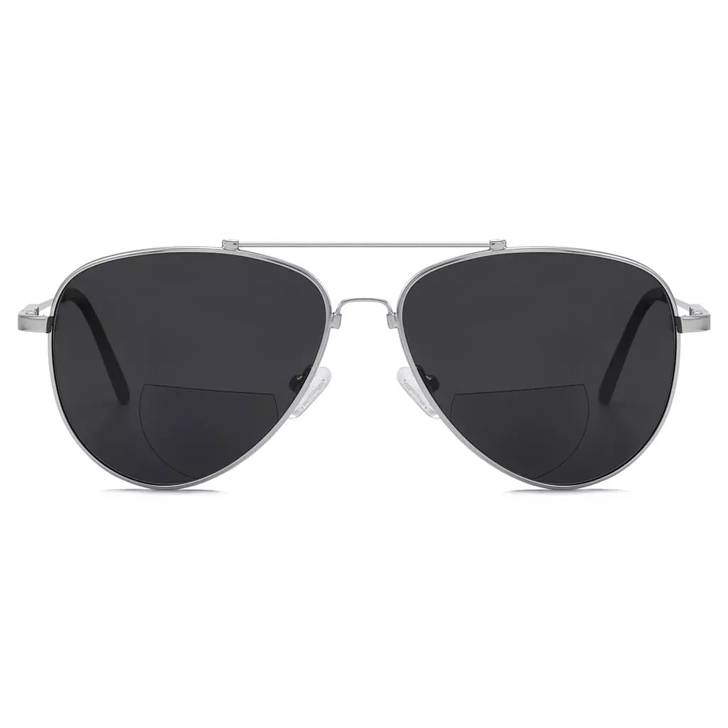 Polarized Bifocal Sunglasses Pilot Wire Rim Women Men