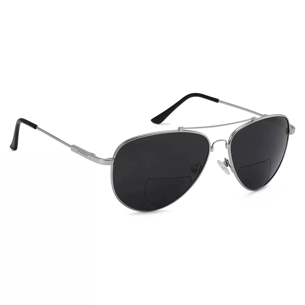 Polarized Bifocal Sunglasses Pilot Wire Rim Women Men