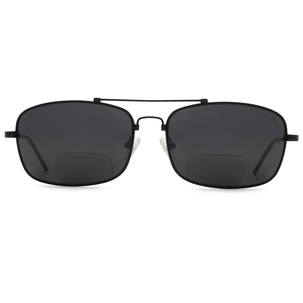 Polarized Bifocal Sunglasses Pilot Wire Rim Men Women