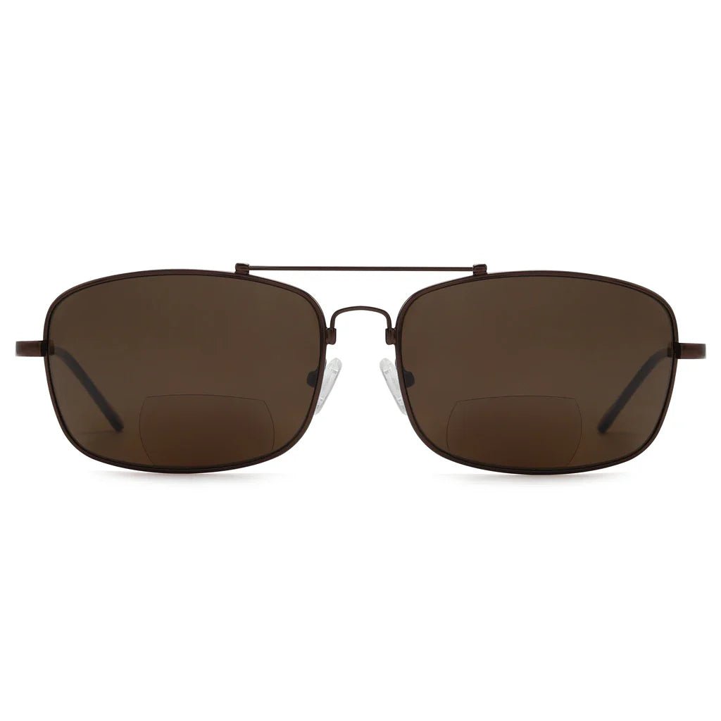 Polarized Bifocal Sunglasses Pilot Wire Rim Men Women