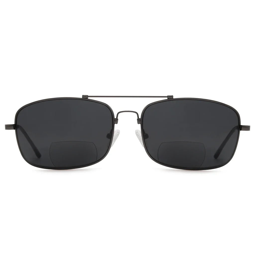 Polarized Bifocal Sunglasses Pilot Wire Rim Men Women