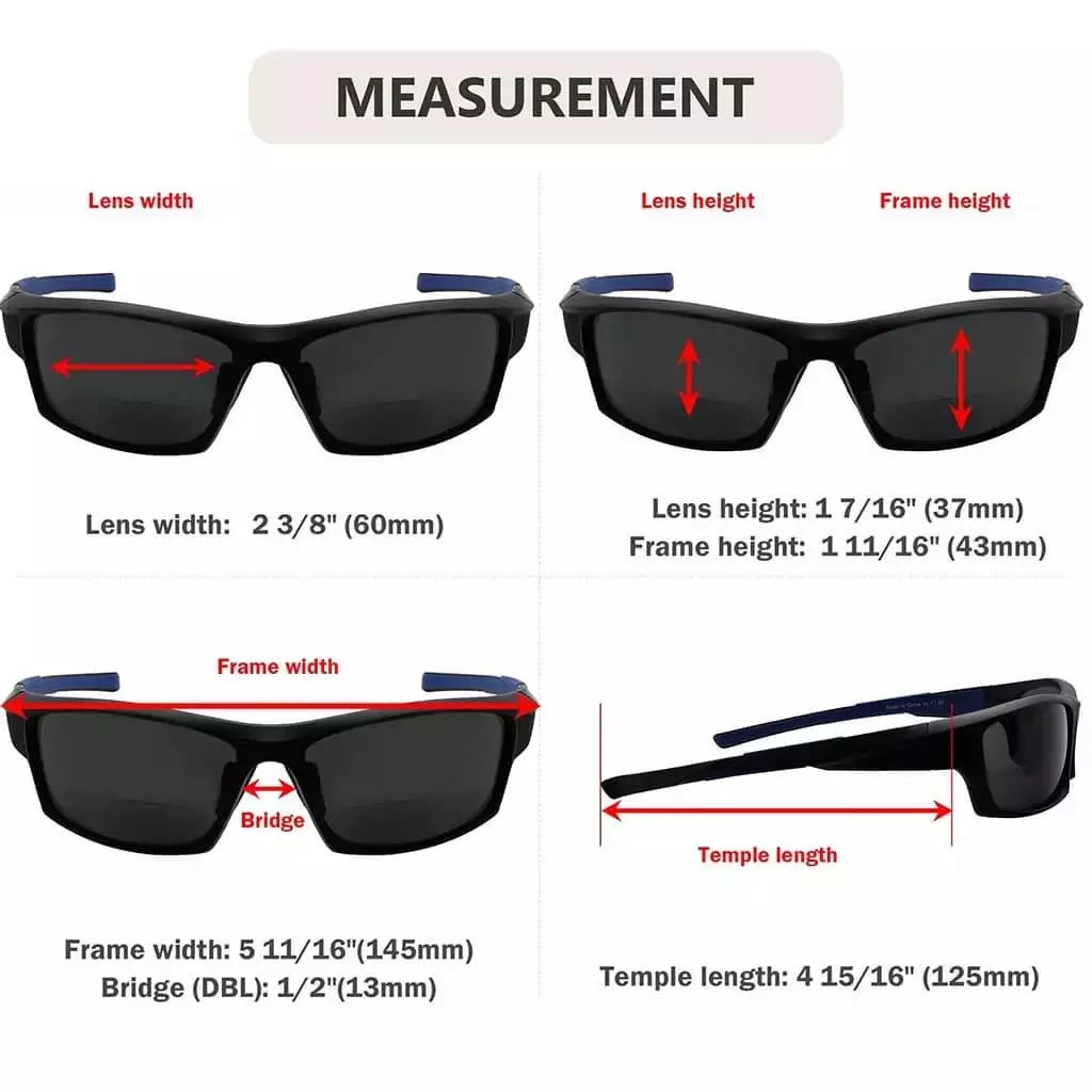 Polarized Bifocal Sunglasses Sports Style Women Men