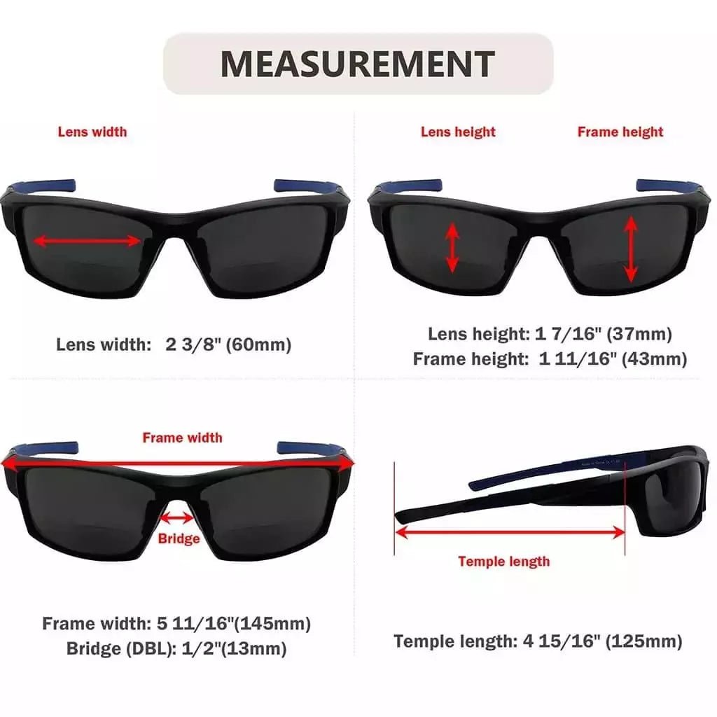 Polarized Bifocal Sunglasses Sports Style Women Men