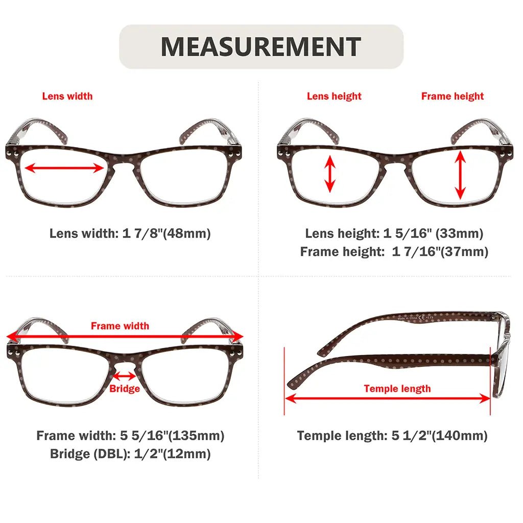 small polka dots reading glasses women