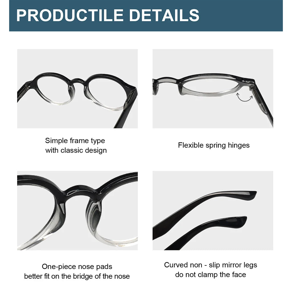 Round Vintage Reading Glasses Women Men