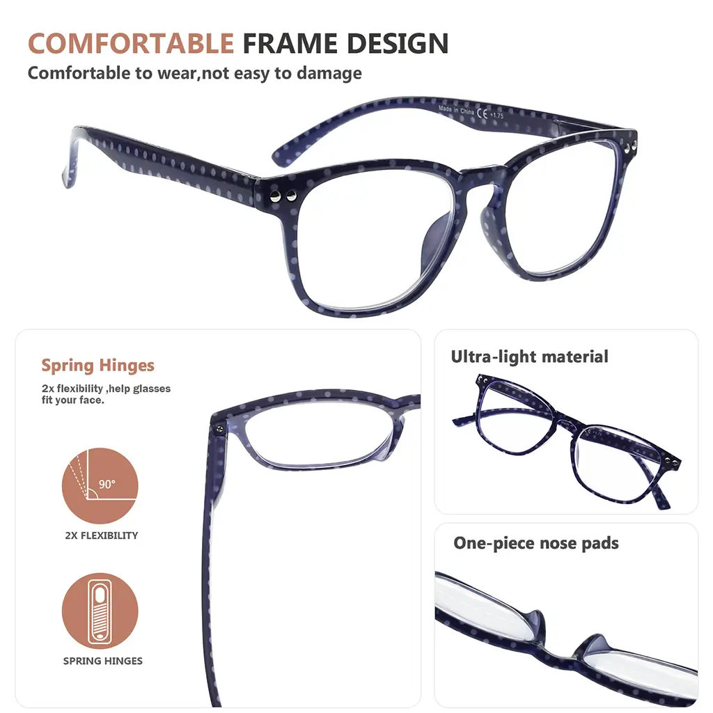 Polka Dots Reading Glasses Women