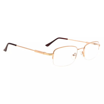 Titanium Half-Rim Reading Glasses Women Men