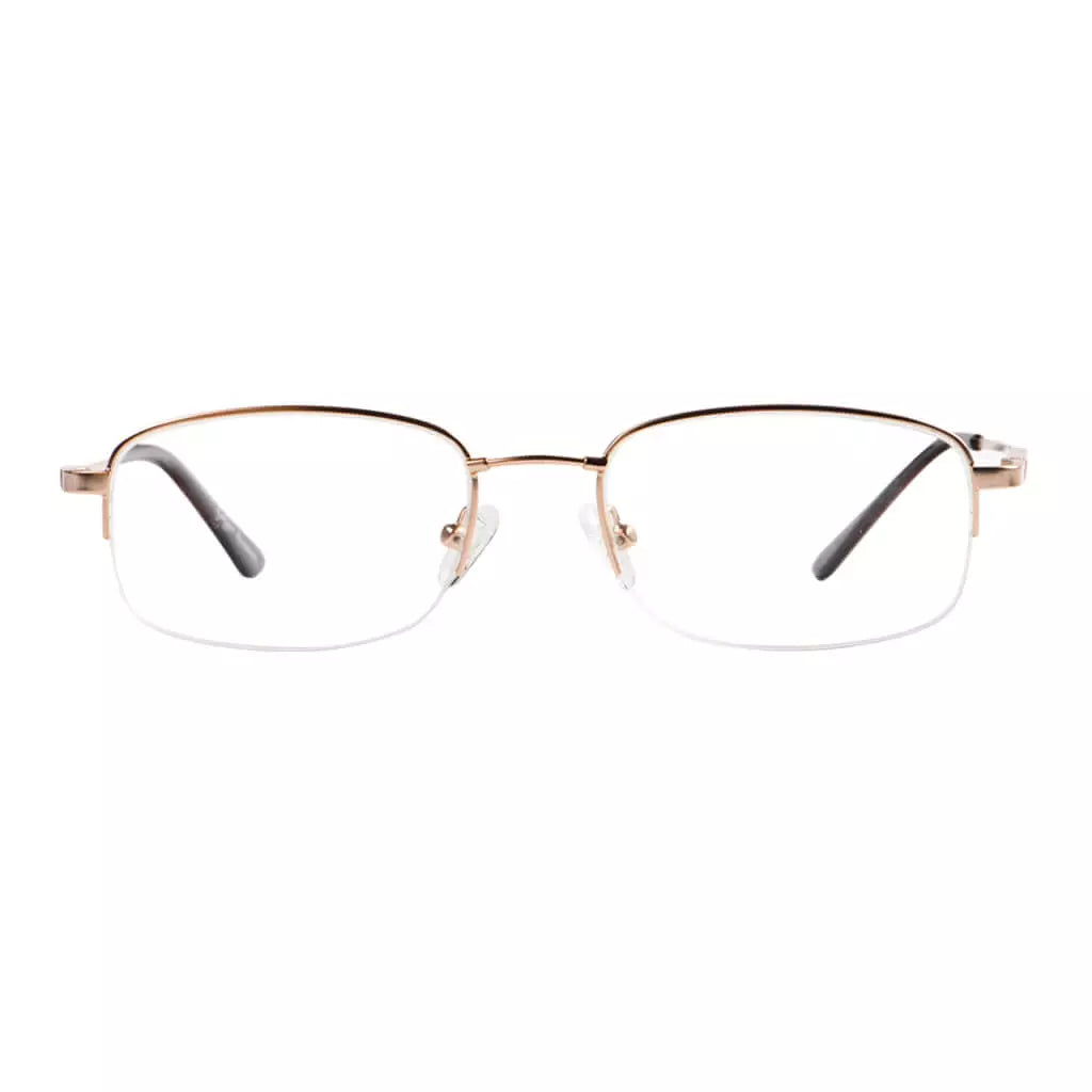 Titanium Half-Rim Reading Glasses Women Men