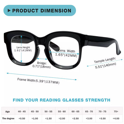 Reading Glasses Women Thick Frame